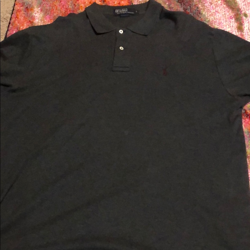 Ralph Lauren polo grey/ burgundy - Picture 2 of 2